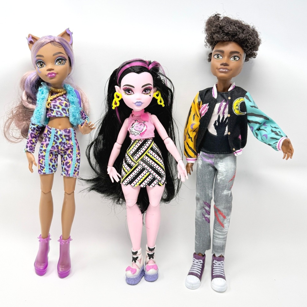 Mattel Monster High G3‎ Doll Lot Draculaura Clawdeen Wolf Clawd Wolf  Dolls